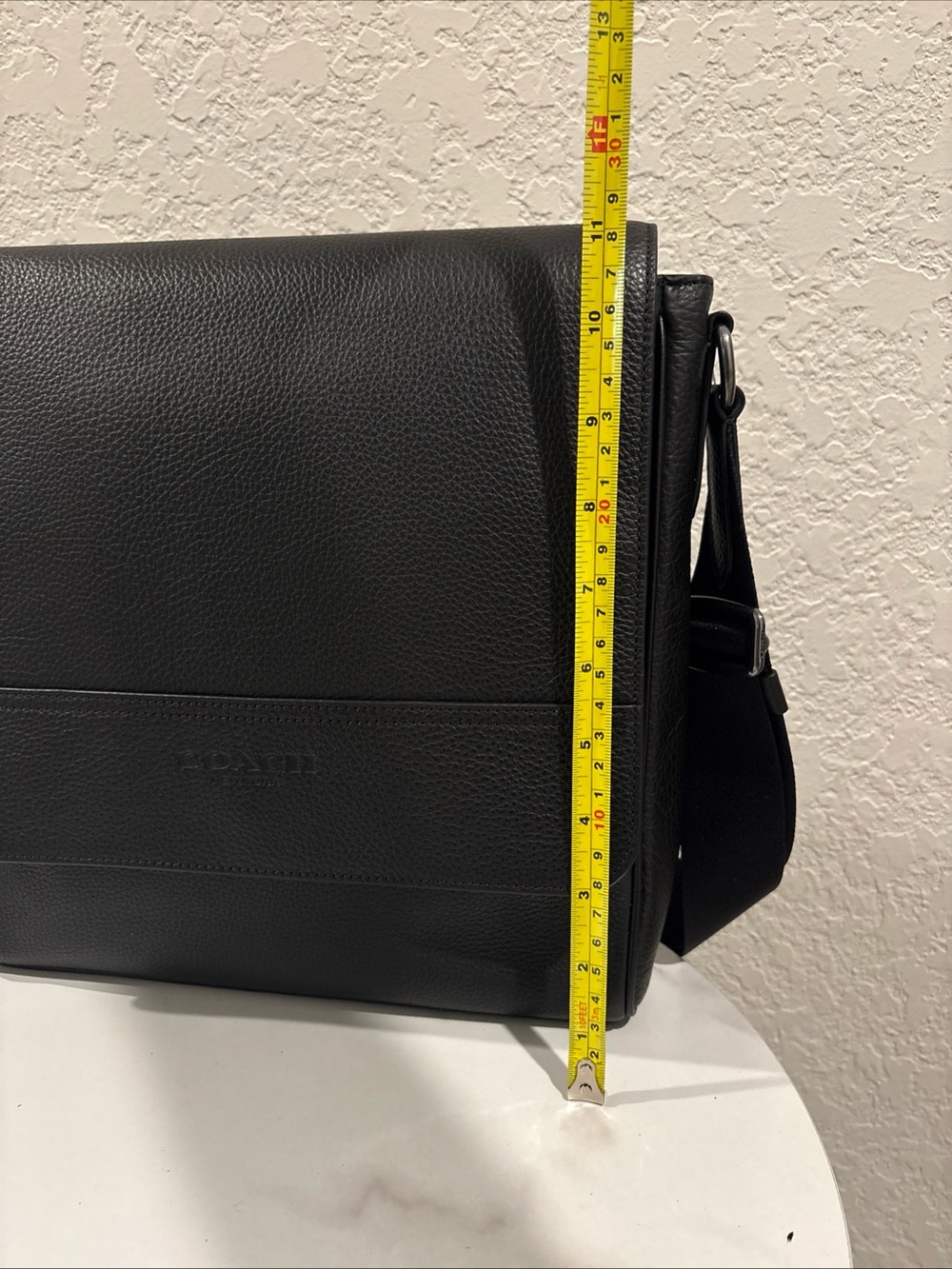 NWT Coach Houston Map Leather Bag, Gunmetal/BLACK, - Picture 11 of 12